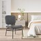 Upholstered Sherpa Accent Chair: Cozy Reading Chair with Soft Sponge Padding